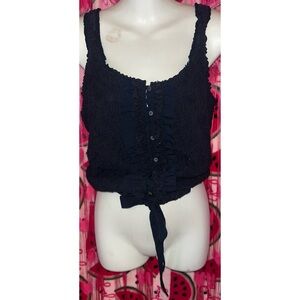 💙 Abercrombie & Fitch Lace Buttoned Tank Top